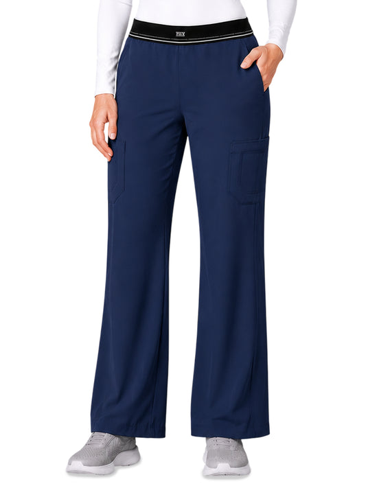Women's Six-Pocket Hip Flip Flare Pant - 2203 - Navy