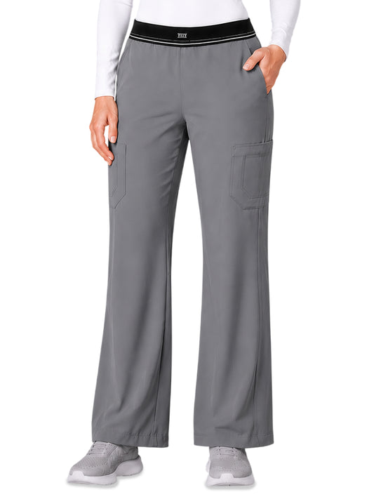 Women's Six-Pocket Hip Flip Flare Pant - 2203 - Pewter