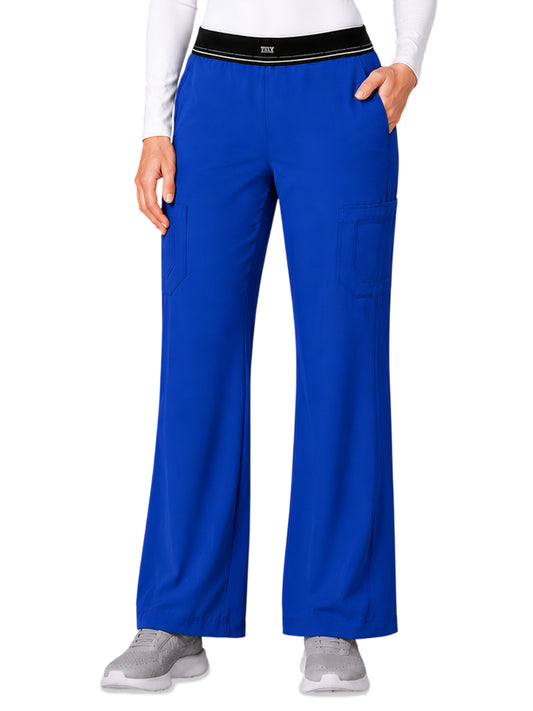 Women's Six-Pocket Hip Flip Flare Pant - 2203 - Royal Blue