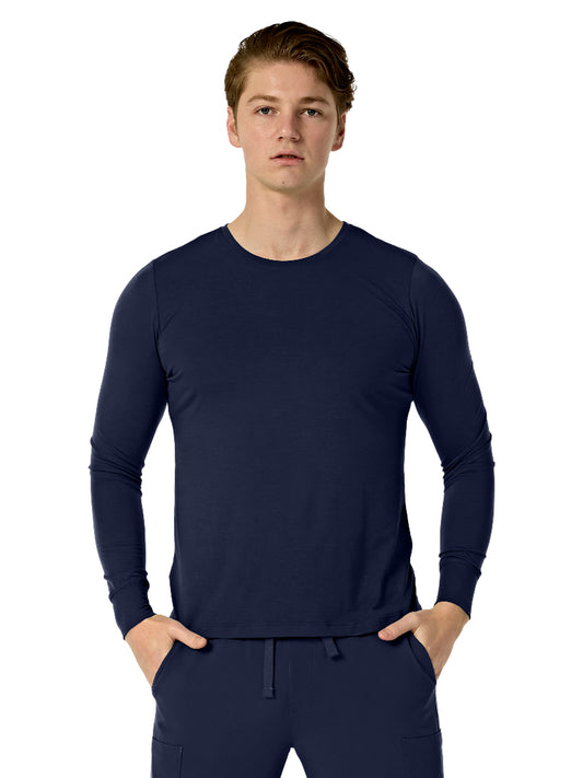 Men's Crew Neck Long Sleeve Tee - 5509 - Navy