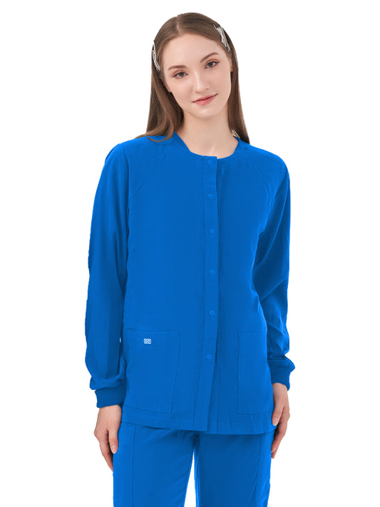 Women's Two-Pocket CELESTE Snap Front Jacket - 6048 - Royal Blue
