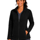 Women's Two-Pocket Bonded Fleece Full Zip Jacket - 6055 - Black