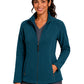 Women's Two-Pocket Bonded Fleece Full Zip Jacket - 6055 - Caribbean Blue