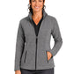 Women's Two-Pocket Bonded Fleece Full Zip Jacket - 6055 - Heather Grey