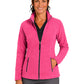 Women's Two-Pocket Bonded Fleece Full Zip Jacket - 6055 - Hot Pink