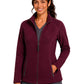 Women's Two-Pocket Bonded Fleece Full Zip Jacket - 6055 - Wine