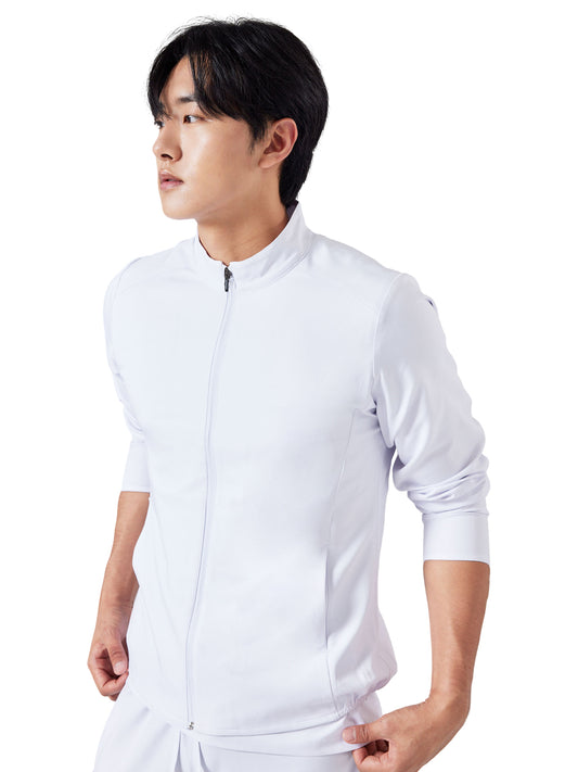 Women's Three-Pocket SIGMA Zipper Scrub Jacket - 6103 - White