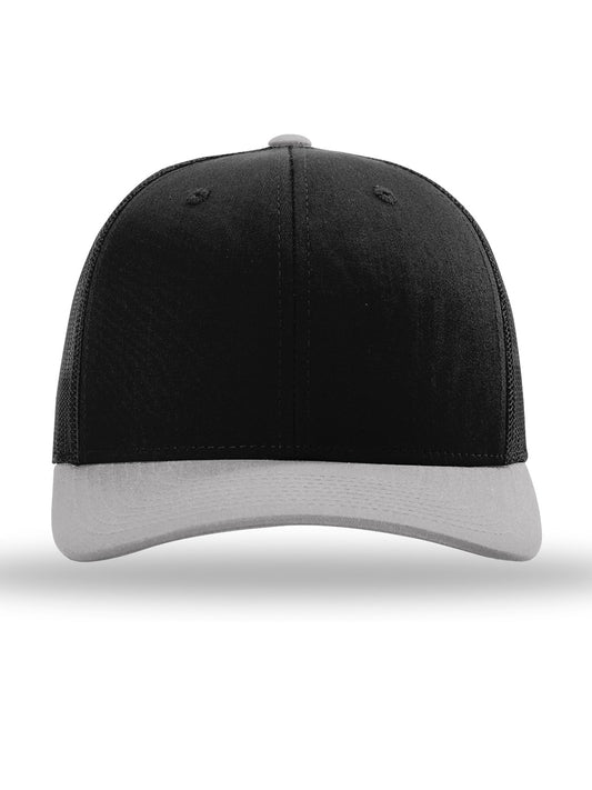Unisex Trucker Cap - 112 - Black/ Black/ Light Grey