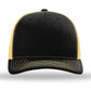 Unisex Trucker Cap - 112 - Black/ Vegas Gold