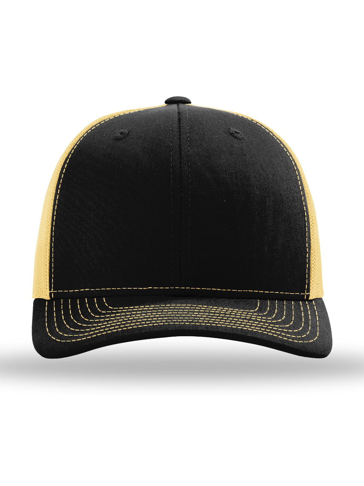 Unisex Trucker Cap - 112 - Black/ Vegas Gold
