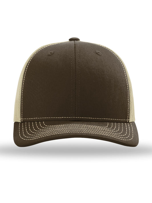 Unisex Trucker Cap - 112 - Brown/ Khaki