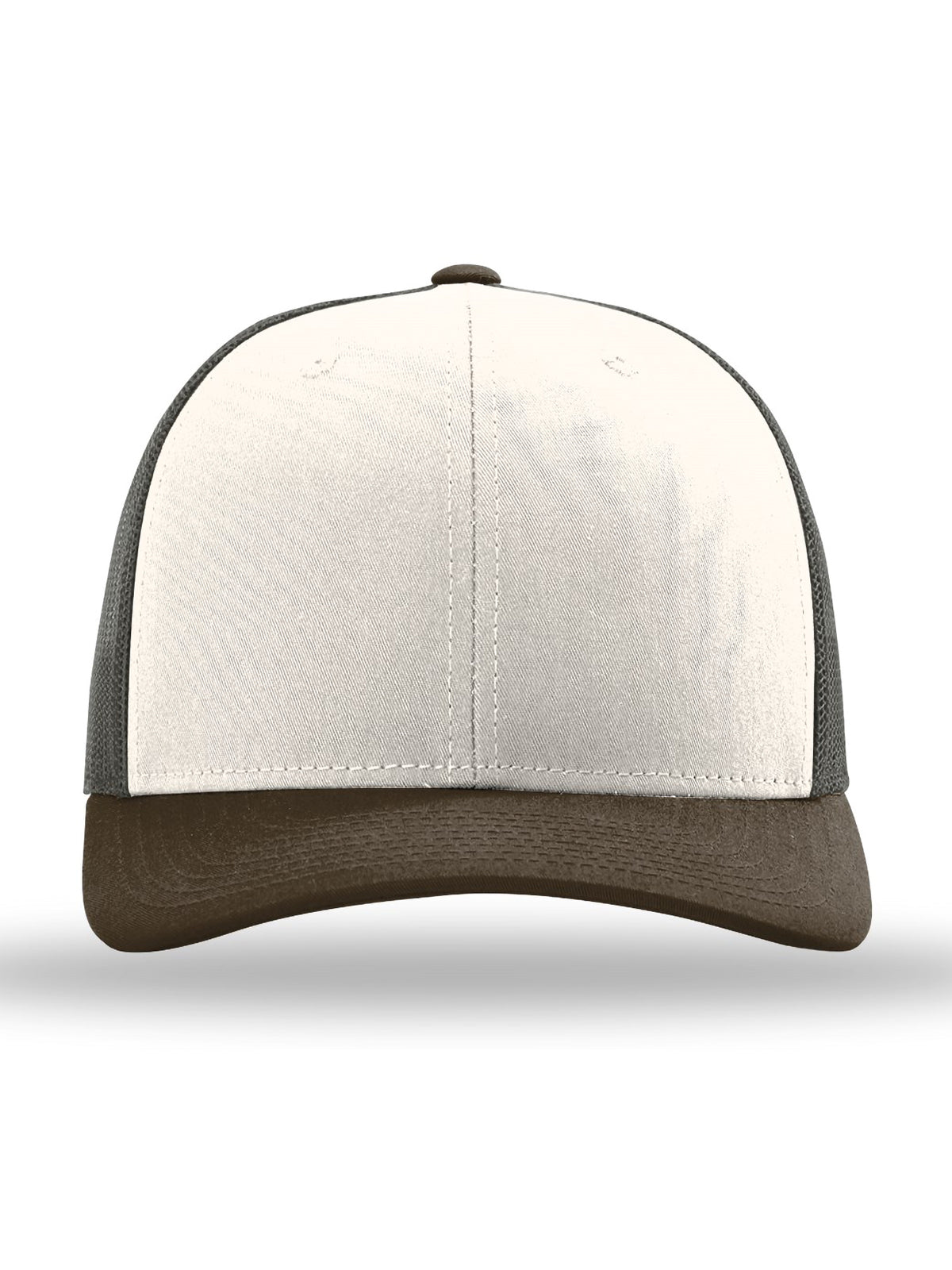 Unisex Trucker Cap - 112 - Cream/ Grey Brown/ Brown