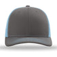 Unisex Trucker Cap - 112 - Charcoal/ Columbia Blue