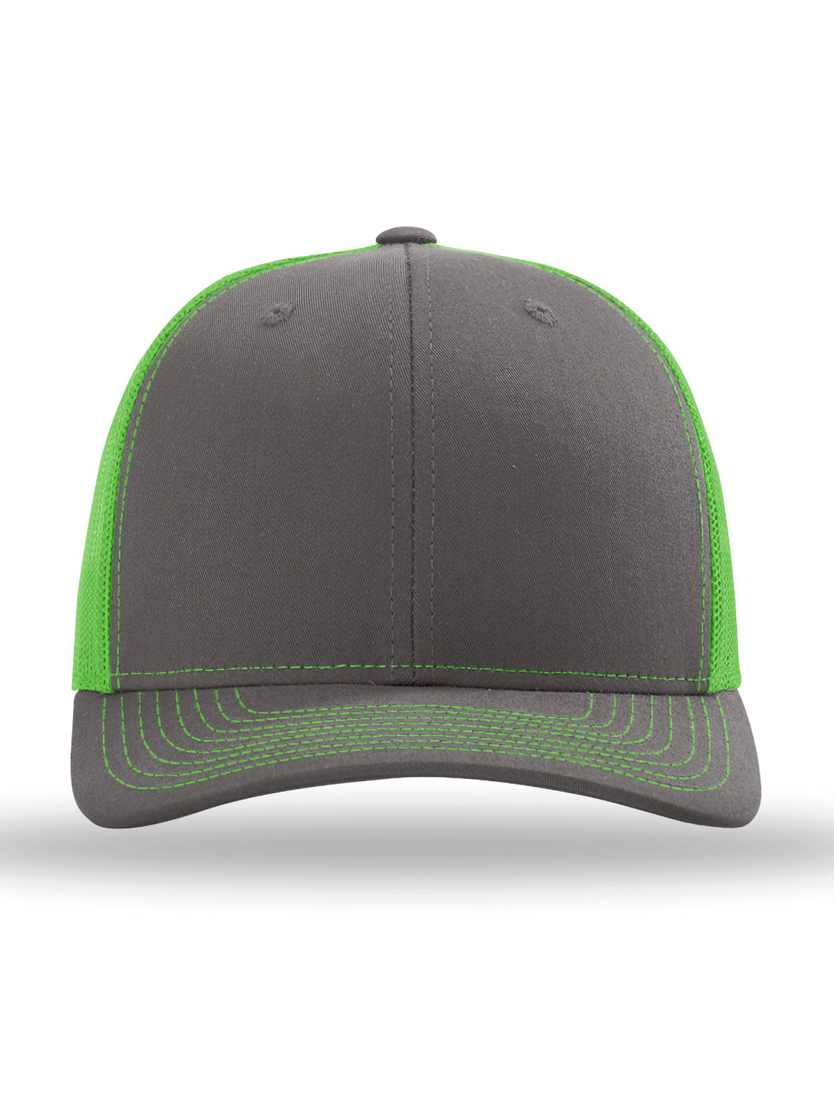 Unisex Trucker Cap - 112 - Charcoal/ Neon Green