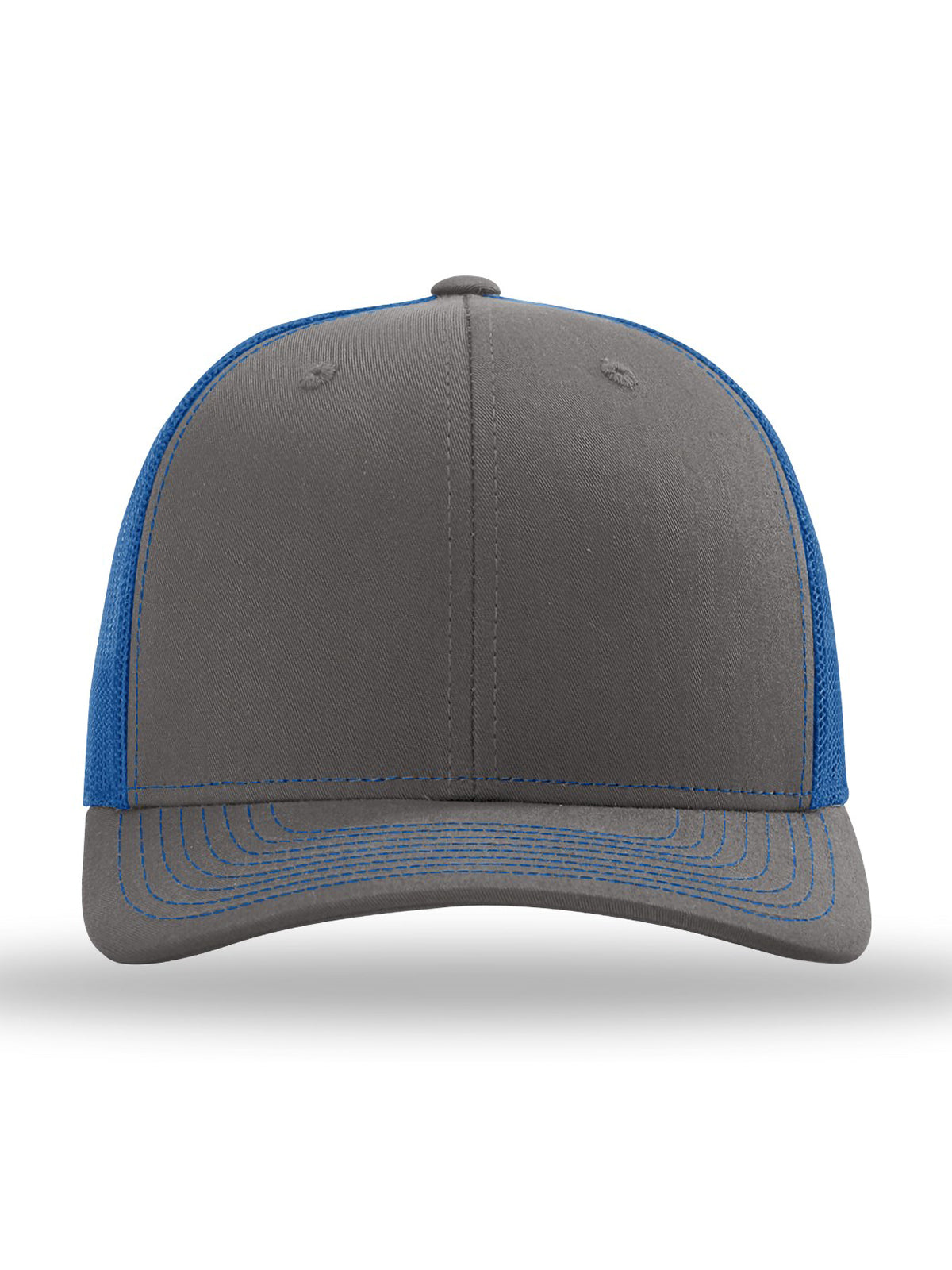 Unisex Trucker Cap - 112 - Charcoal/ Royal