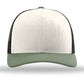 Unisex Trucker Cap - 112 - Cream/ Black/ Loden