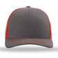 Unisex Trucker Cap - 112 - Charcoal/ Red