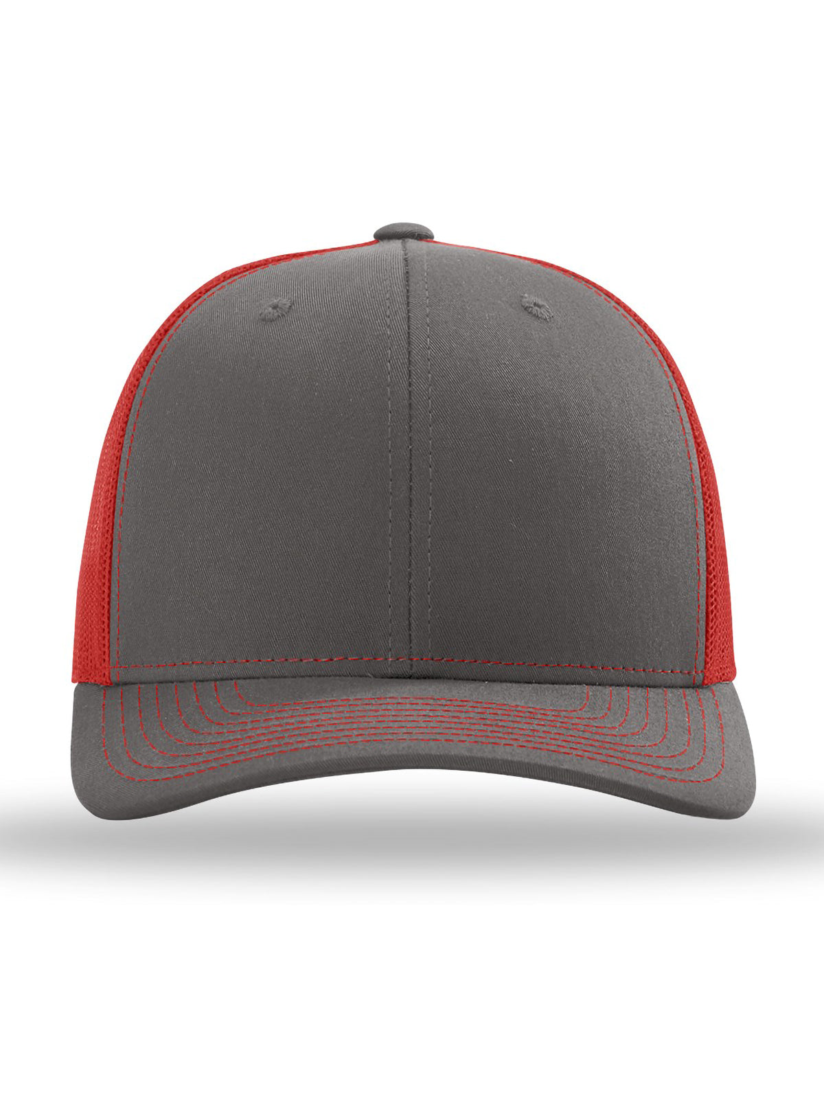 Unisex Trucker Cap - 112 - Charcoal/ Red