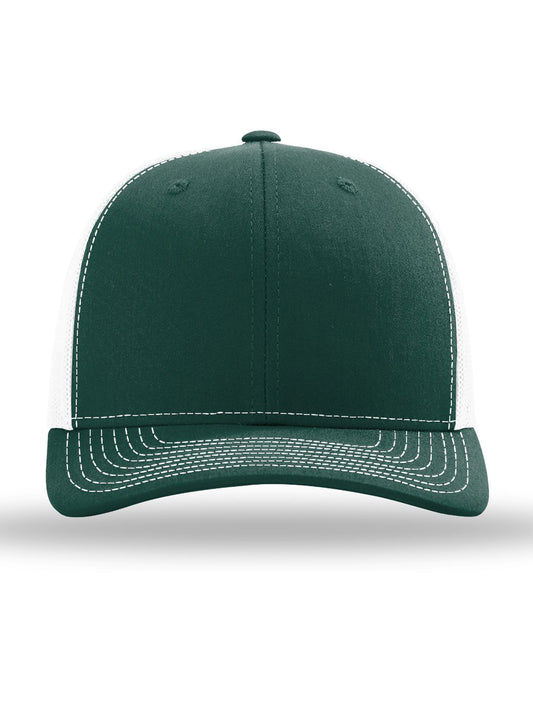 Unisex Trucker Cap - 112 - Dark Green/ White