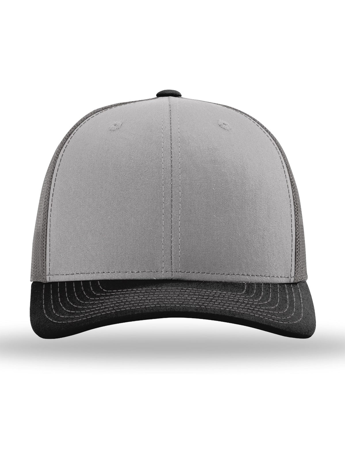 Unisex Trucker Cap - 112 - Grey/ Charcoal/ Black