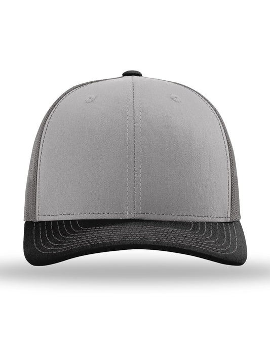 Unisex Trucker Cap - 112 - Grey/ Charcoal/ Black