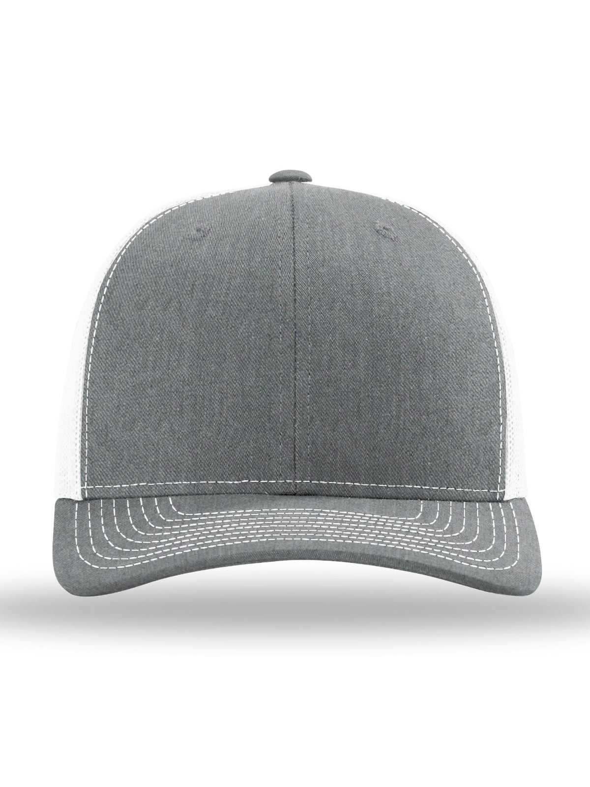 Unisex Trucker Cap - 112 - Heather Grey/ White