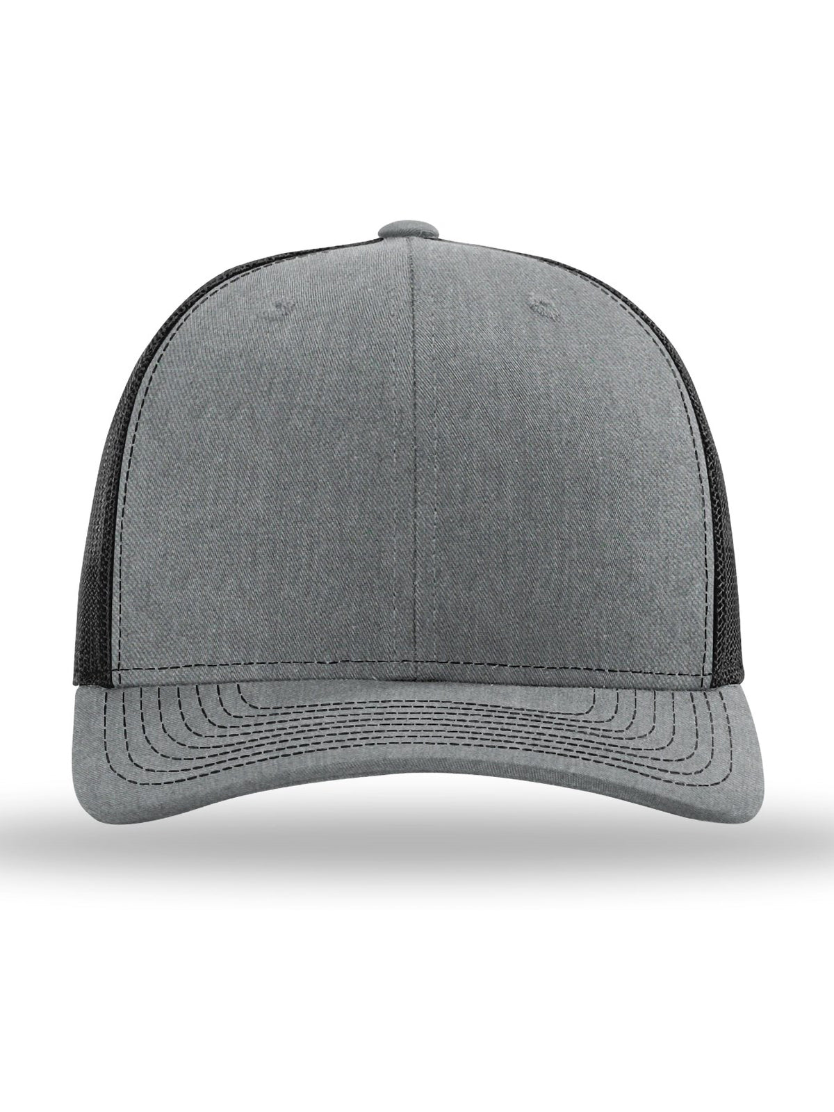 Unisex Trucker Cap - 112 - Heather Grey/ Black
