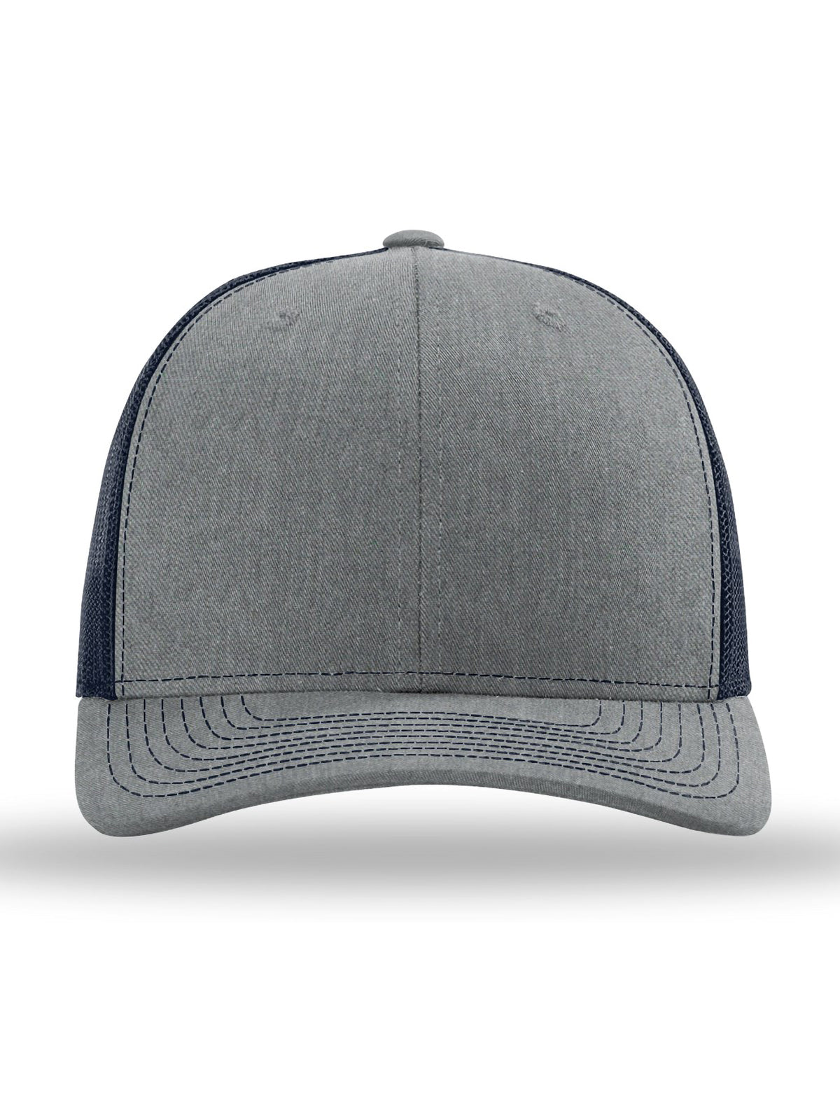 Unisex Trucker Cap - 112 - Heather Grey/ Navy