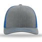 Unisex Trucker Cap - 112 - Heather Grey/ Royal
