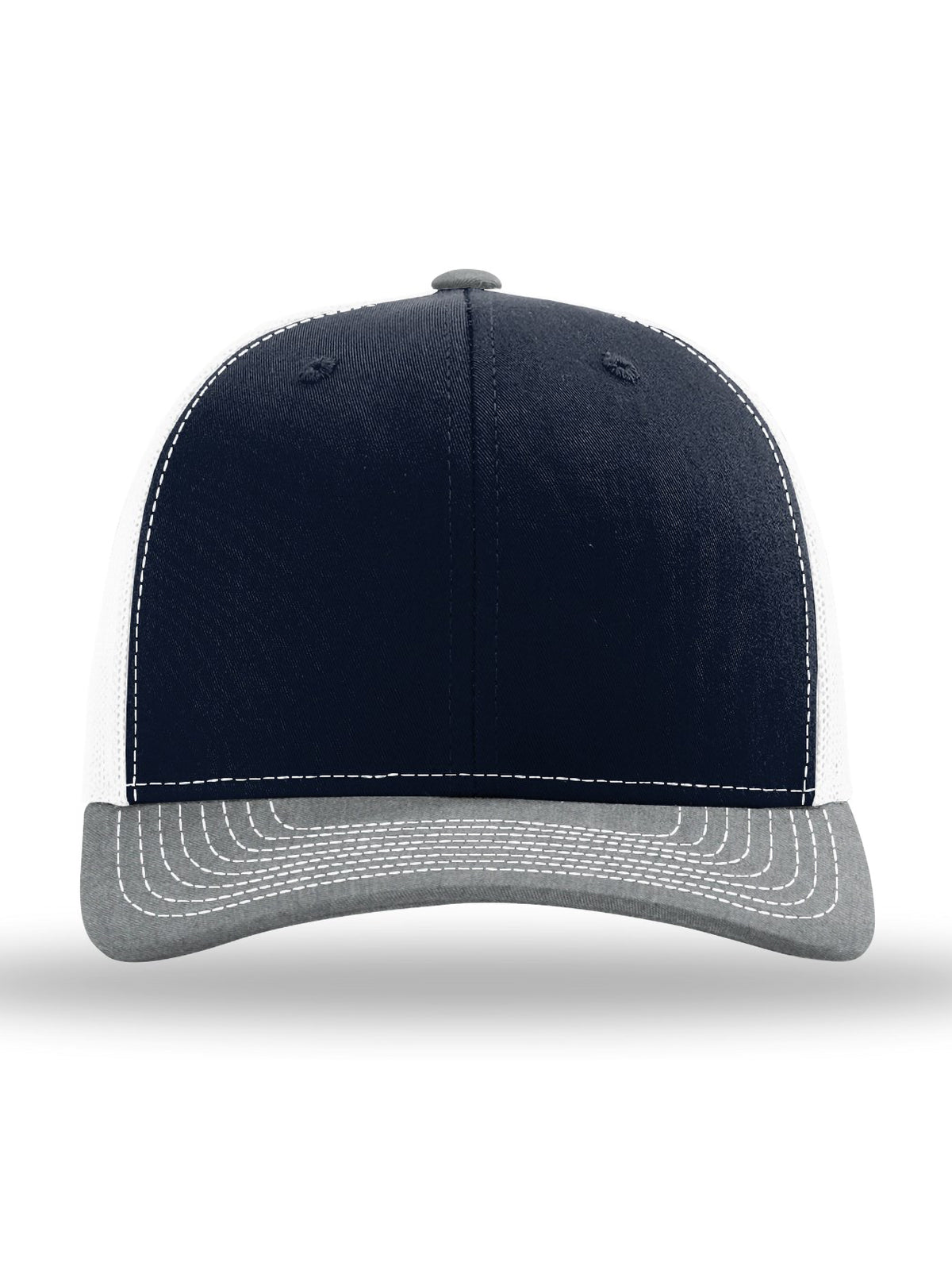Unisex Trucker Cap - 112 - Navy/ White/ Heather Grey