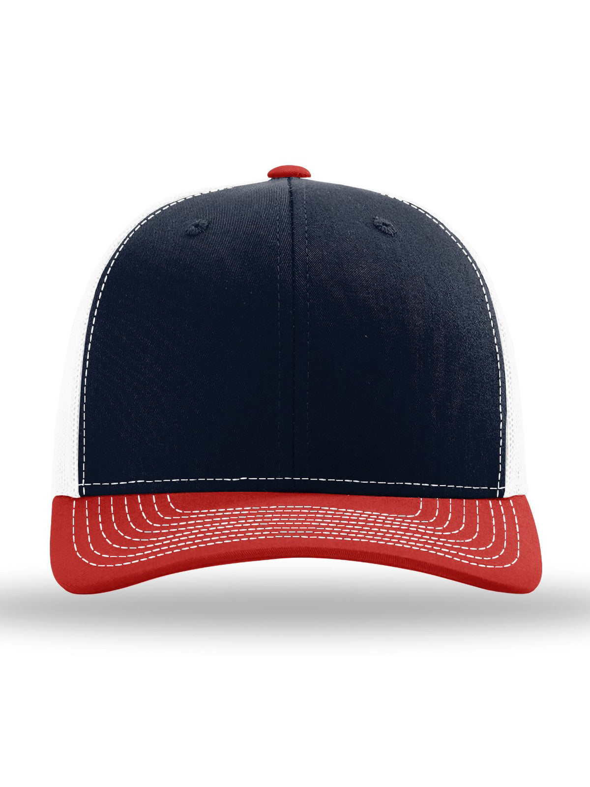 Unisex Trucker Cap - 112 - Navy/ White/ Red