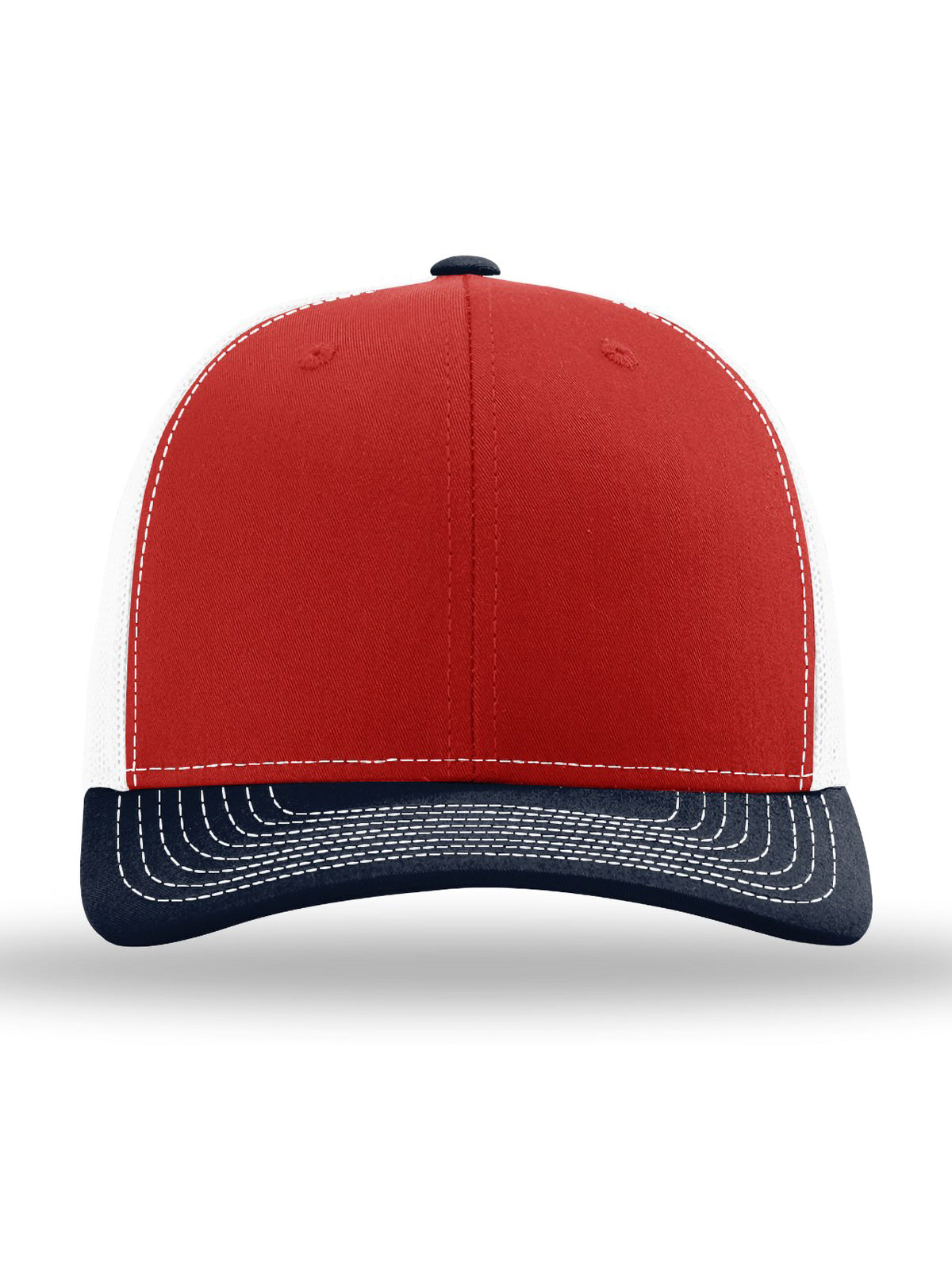 Unisex Trucker Cap - 112 - Red/ White/ Navy