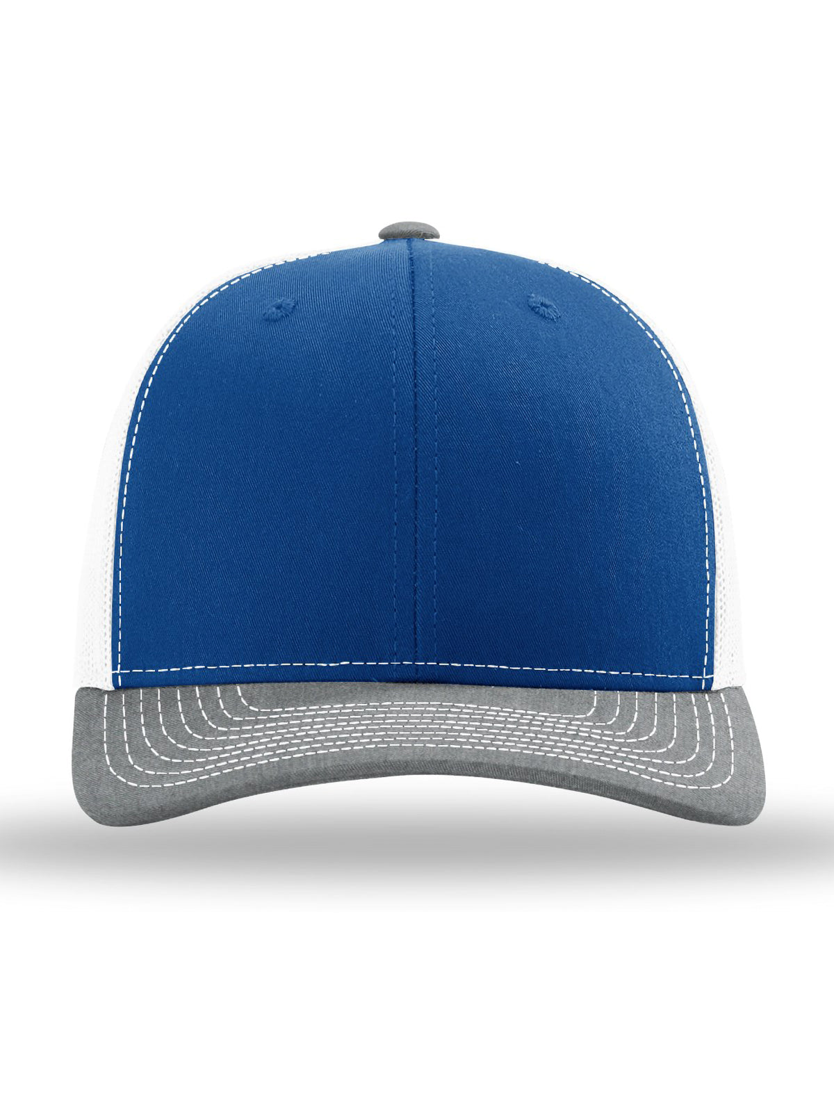 Unisex Trucker Cap - 112 - Royal/ White/ Heather Grey
