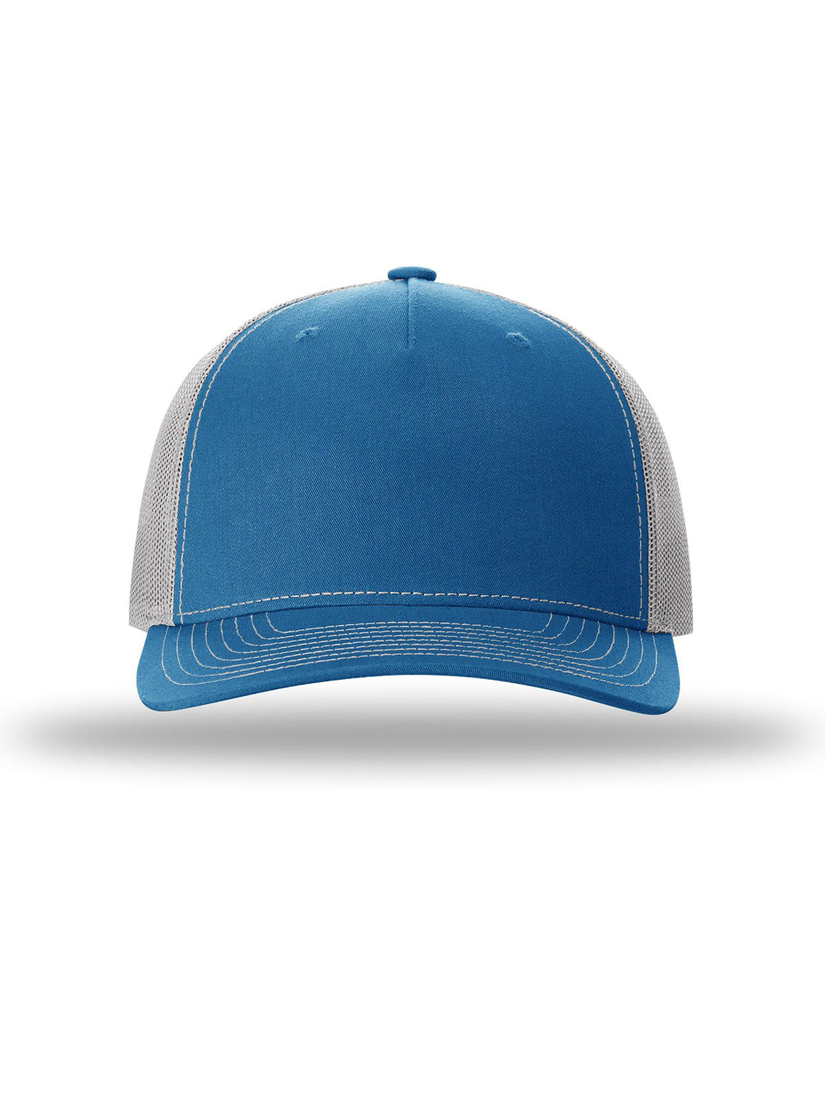 Unisex Five-Panel Trucker Cap - 112FP - Cobalt Blue/Grey