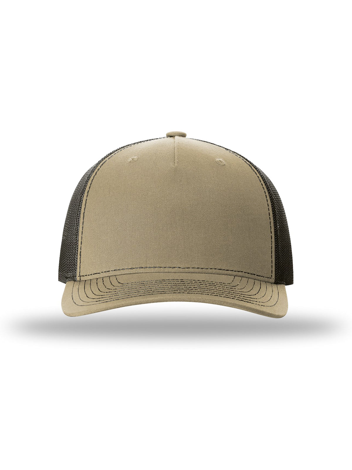 Unisex Five-Panel Trucker Cap - 112FP - Khaki/Coffee