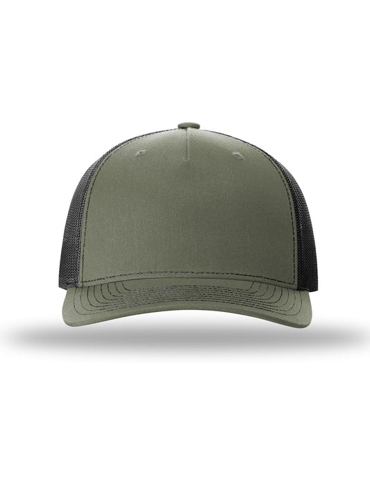 Unisex Five-Panel Trucker Cap - 112FP - Loden/Black