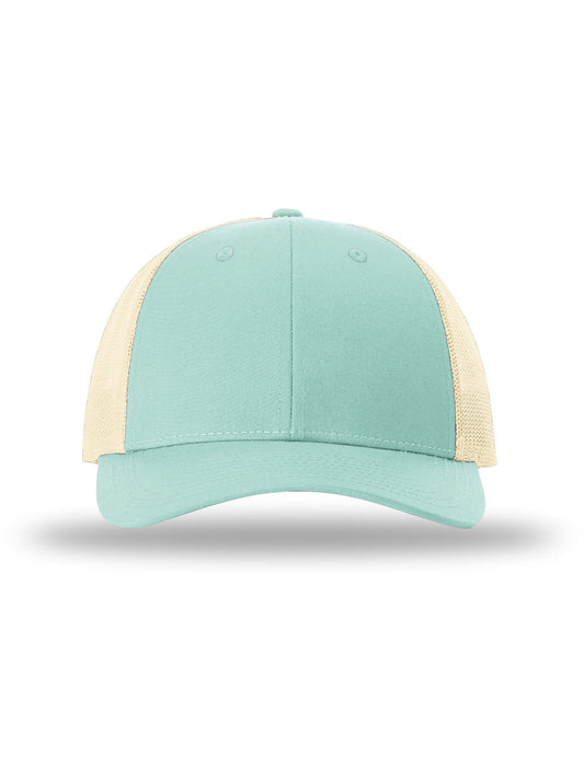 Unisex Low Pro Trucker Cap - 115 - Aruba Blue/Birch