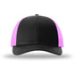 Unisex Low Pro Trucker Cap - 115 - Black/Neon Pink