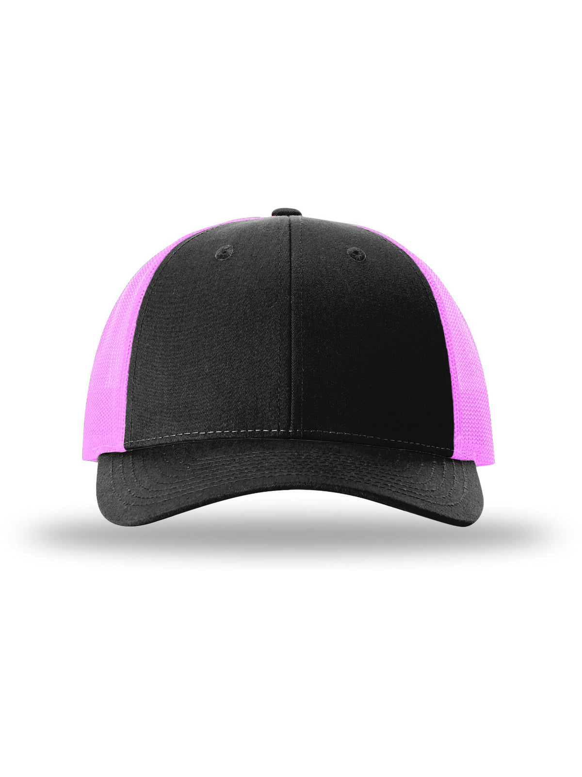 Unisex Low Pro Trucker Cap - 115 - Black/Neon Pink