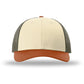 Unisex Low Pro Trucker Cap - 115 - Cream/Loden/Dark Orange