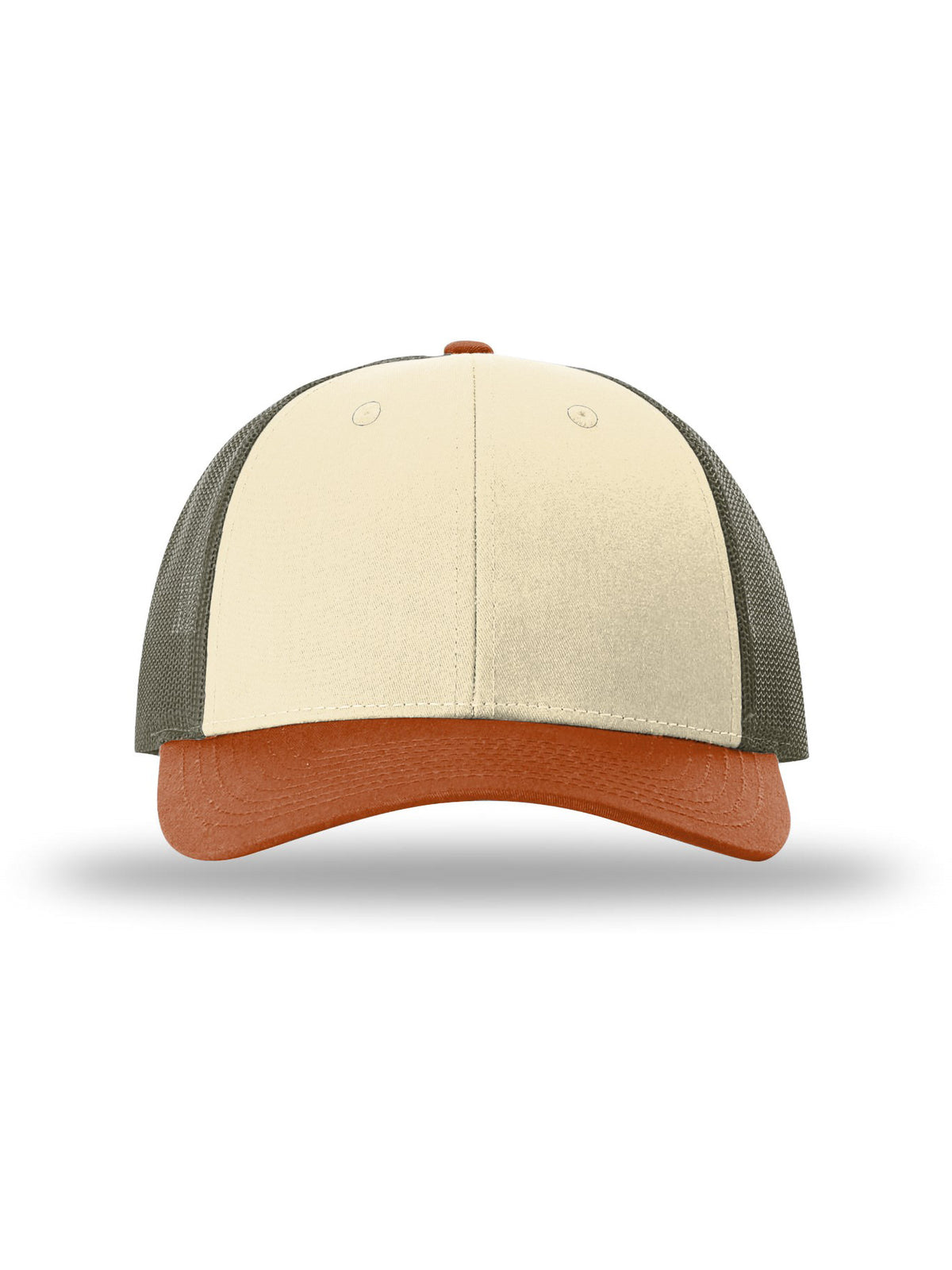 Unisex Low Pro Trucker Cap - 115 - Cream/Loden/Dark Orange