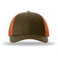 Unisex Low Pro Trucker Cap - 115 - Dark Loden/Jaffa Orange