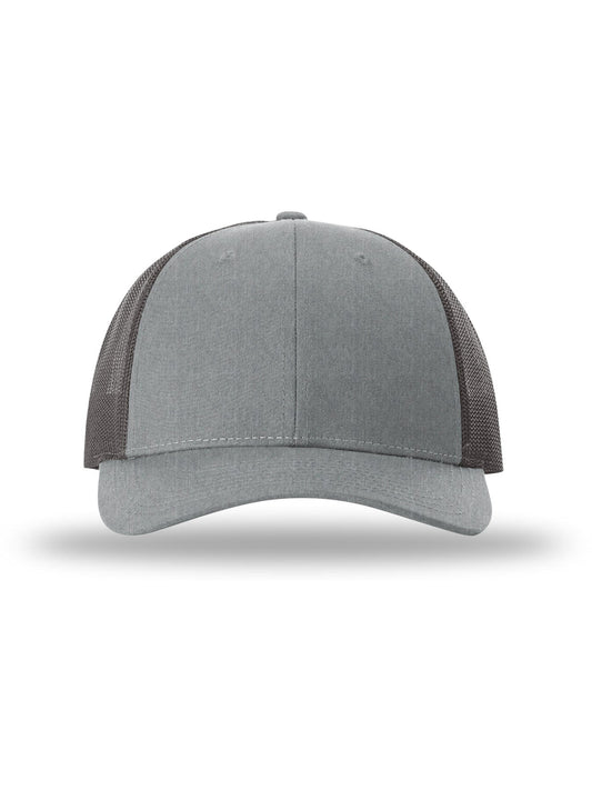Unisex Low Pro Trucker Cap - 115 - Heather Grey/Dark Charcoal