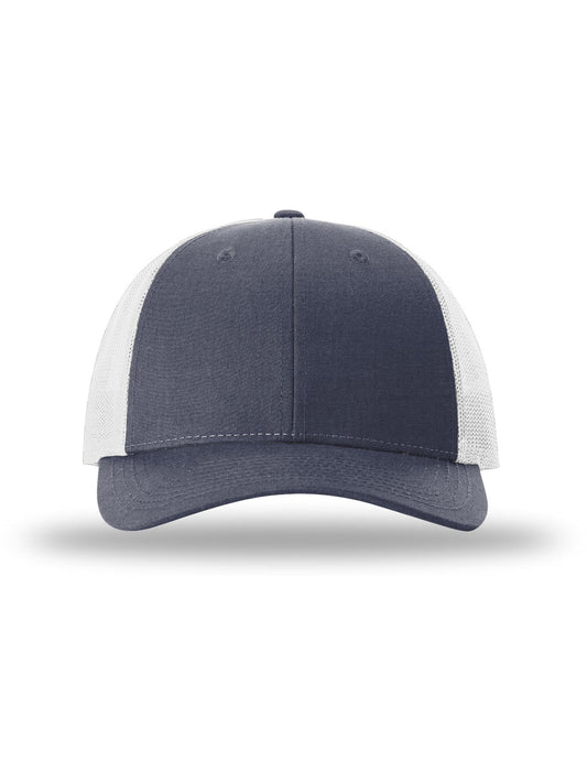 Unisex Low Pro Trucker Cap - 115 - Navy Heather/Light Grey