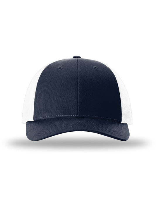 Unisex Low Pro Trucker Cap - 115 - Navy/White
