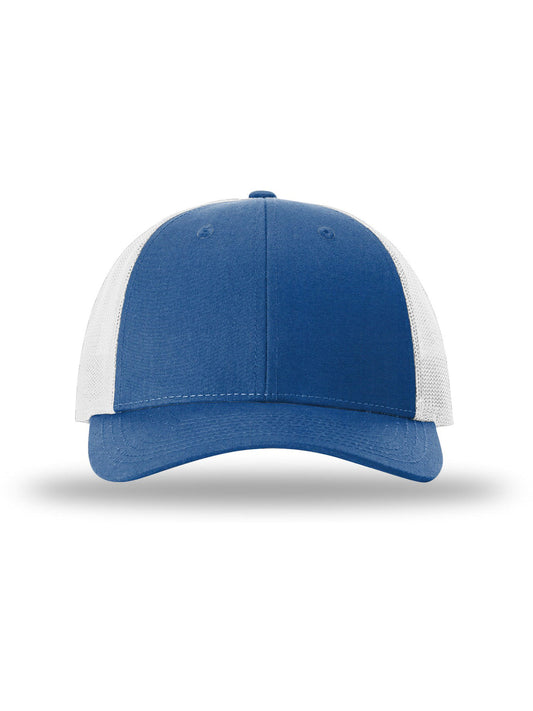 Unisex Low Pro Trucker Cap - 115 - Royal Heather/Light Grey