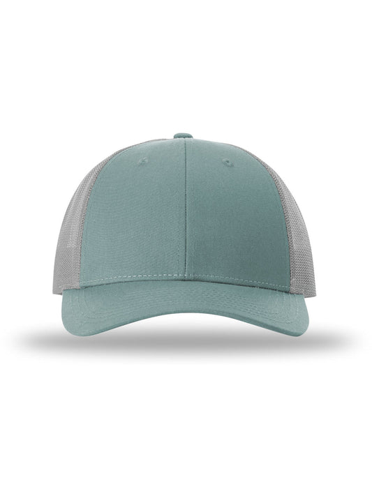 Unisex Low Pro Trucker Cap - 115 - Smoke Blue/Aluminum