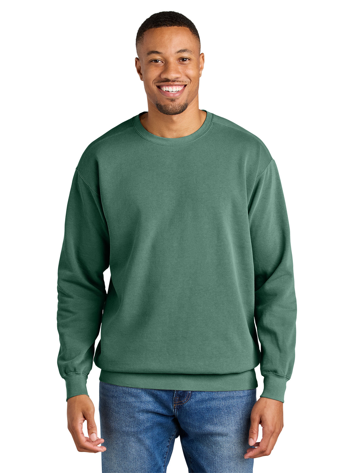 Men's Pocketless Crewneck Sweatshirt - 1566 - Light Green