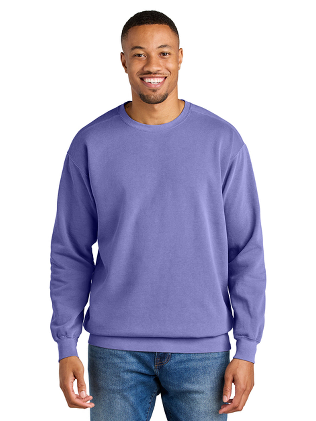 Men's Pocketless Crewneck Sweatshirt - 1566 - Violet
