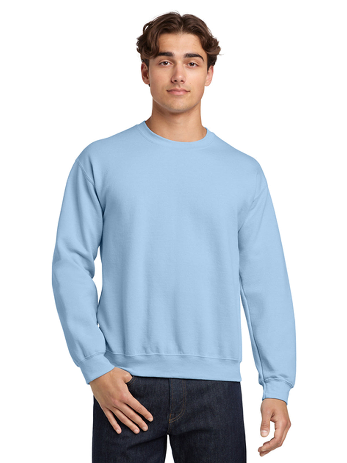 Men's Pocketless Crewneck Sweatshirt - 18000 - Light Blue